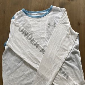 Under Armour white long sleeve athletic top